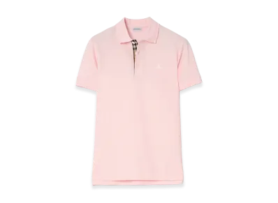 Burberry Cotton Polo Shirt "Mallow Pink"