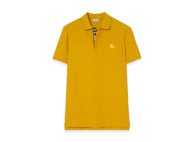 Burberry Cotton Polo Shirt "Pear Yellow"