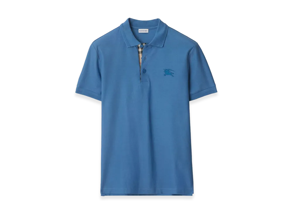 Burberry Cerulean Piquet Polo Shirt "Light Blue"