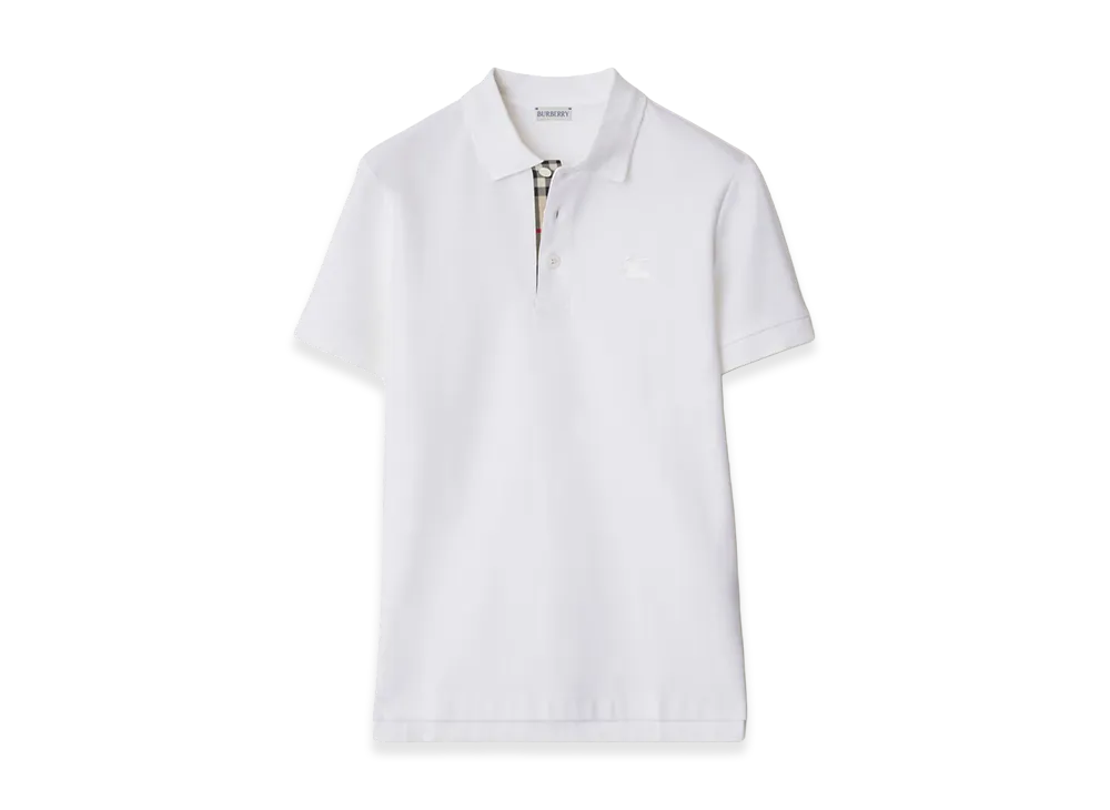 Burberry Cotton Polo Shirt "White"