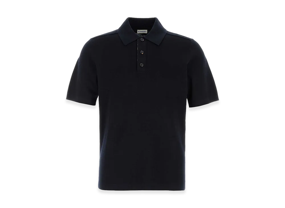 Burberry Wool Polo Shirt "Midnight Blue"