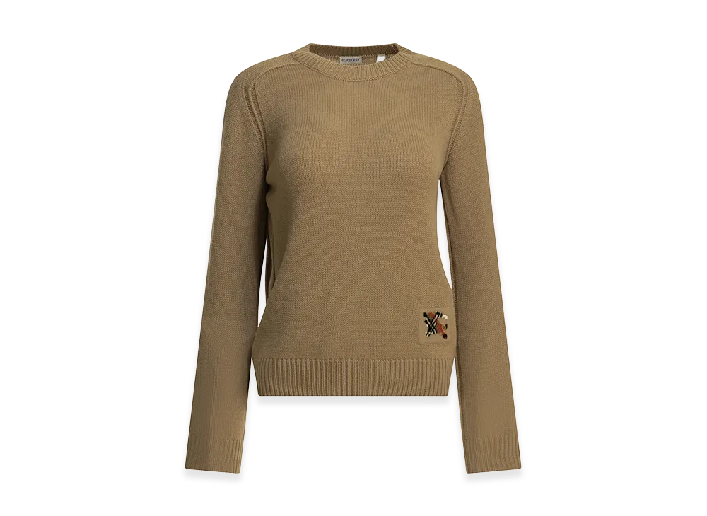 Burberry Women's Janelle Round Neck Sweater "Brown"