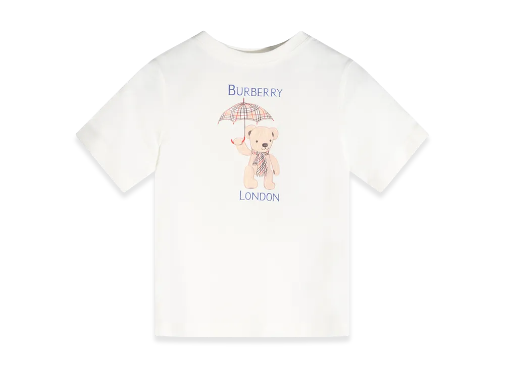 Burberry Kids London Bear Cotton T-Shirt "Chalkwhite"