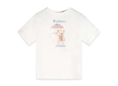 Burberry Kids London Bear Cotton T-Shirt "Chalkwhite"