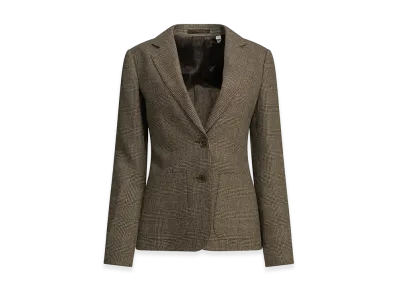 Burberry Women's Wool-And-Linen-Blend Blazer "Brown"