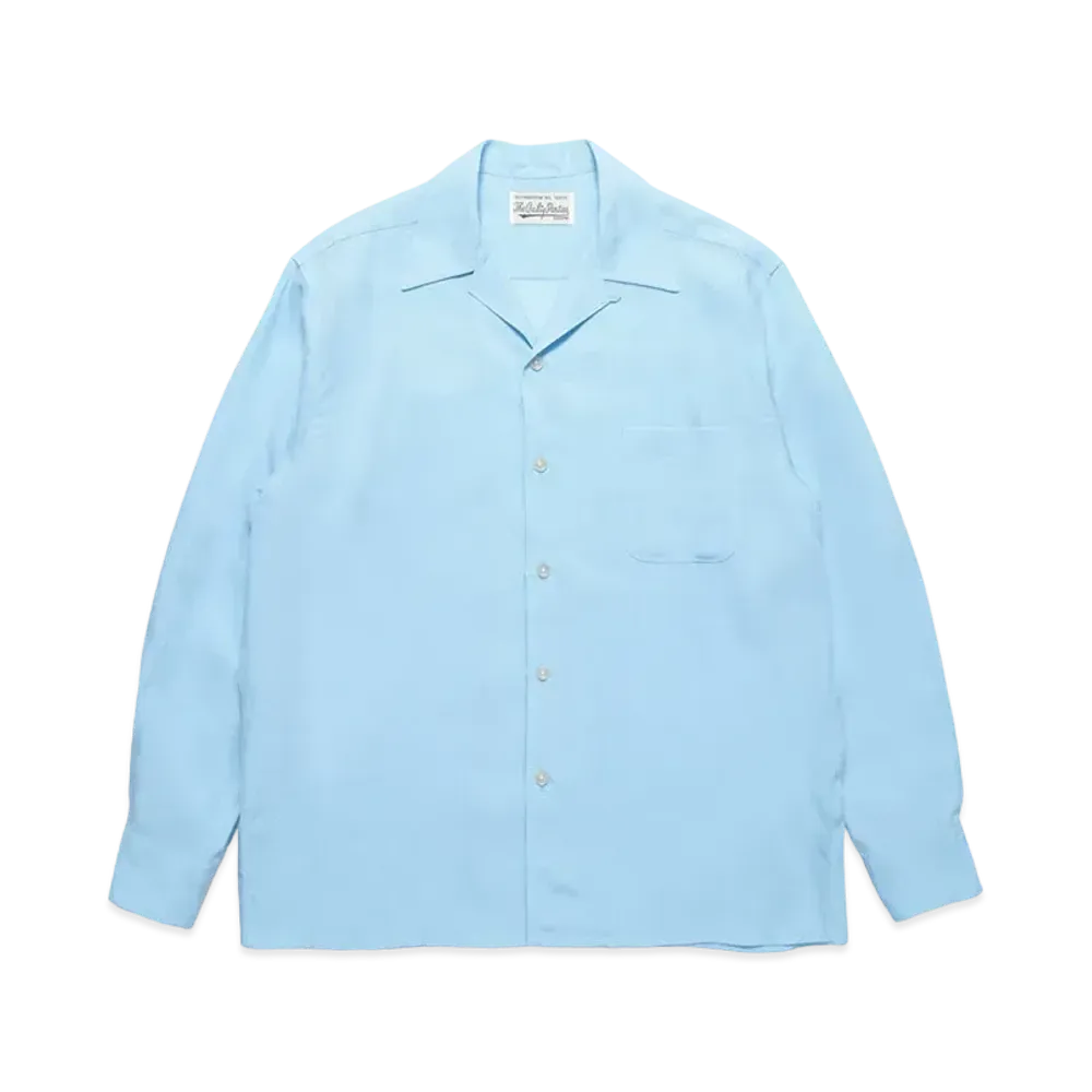 WACKO MARIA 50's Open Collar Shirt "Blue"