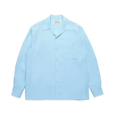 WACKO MARIA 50's Open Collar Shirt "Blue"