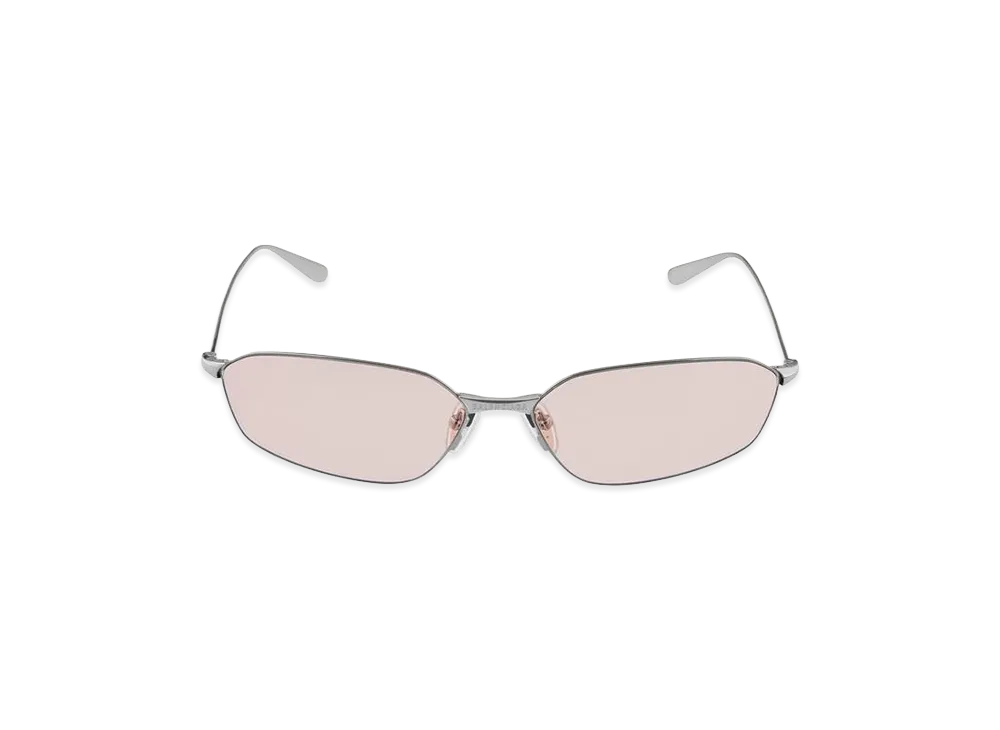 BALENCIAGA Invisible 2.0 Oval Sunglasses "Light Silver"