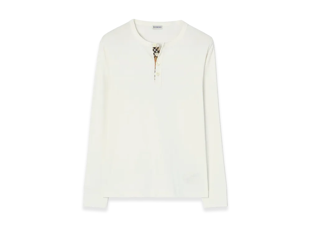 Burberry Long Sleeve T-Shirts "White"
