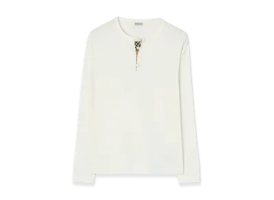 Burberry Long Sleeve T-Shirts "White"