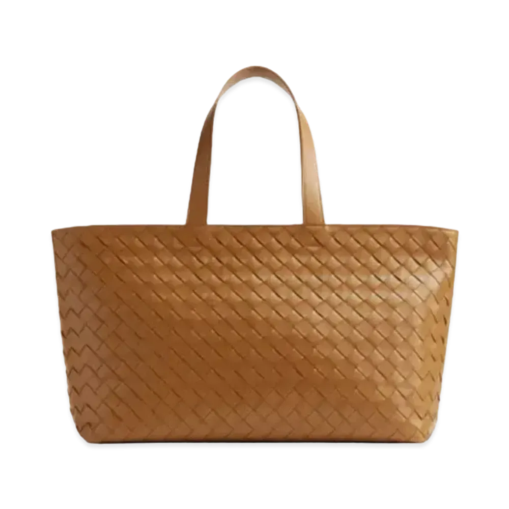 Bottega Veneta Intrecciato Tote Bag "Camel"