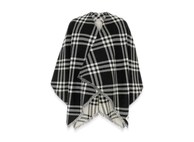 Burberry Embroidered Wool Blend Cape "Black"