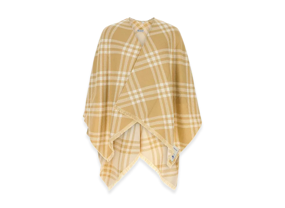 Burberry Embroidered Wool Blend Cape "Printed"