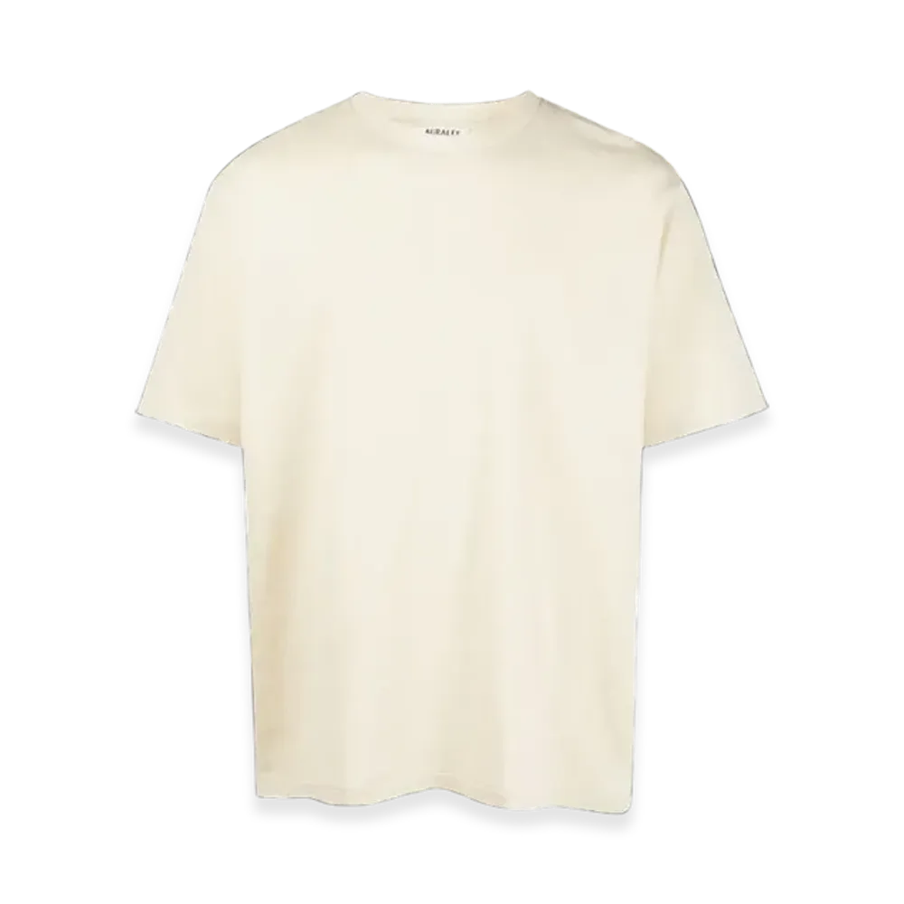 AURALEE Cotton Mesh T-Shirt "Ivory"