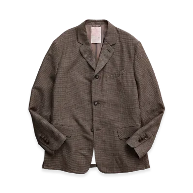 NICENESS B.Wobble Wool Linen V-Fork Jacket "Mocha"