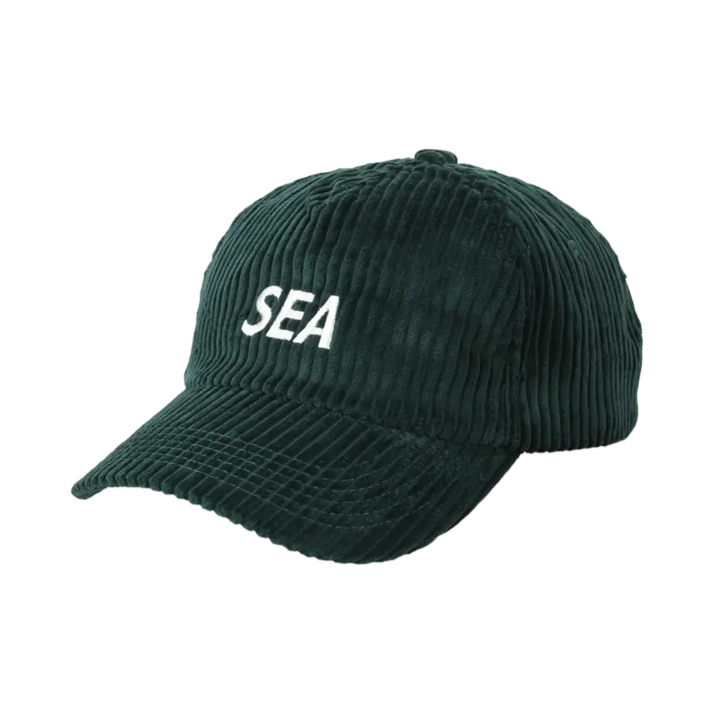 WIND AND SEA Sea Logo Corduroy Cap "Green"