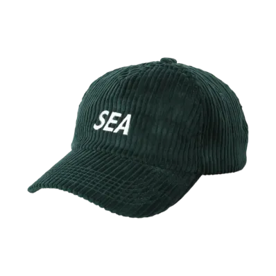 WIND AND SEA Sea Logo Corduroy Cap "Green"