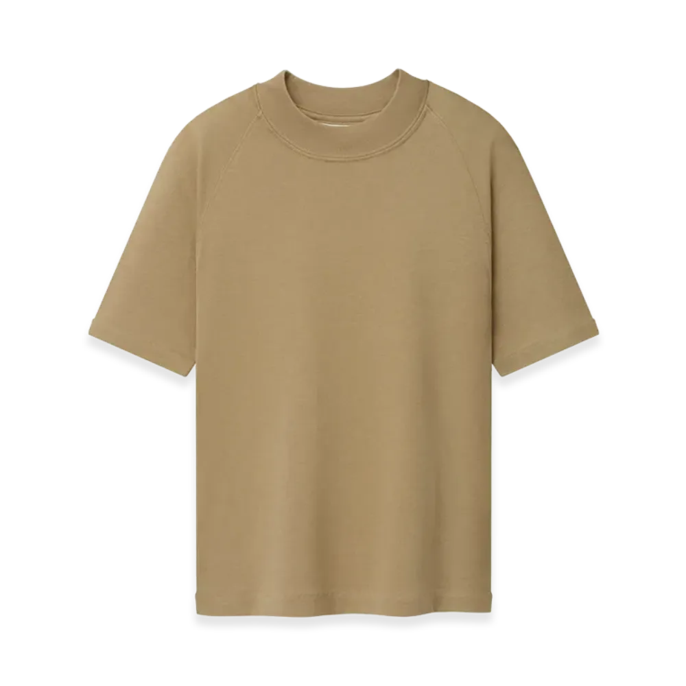 FEAR OF GOD ESSENTIALS Women's Tri-Blend Shrunken Baseball Tee "Dune"