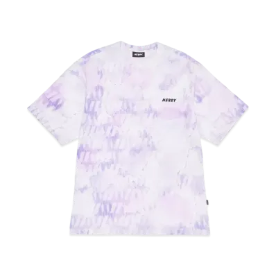 atmos x NERDY DNA Watercolor Brush 1/2 Sleeve T-Shirt "Purple"