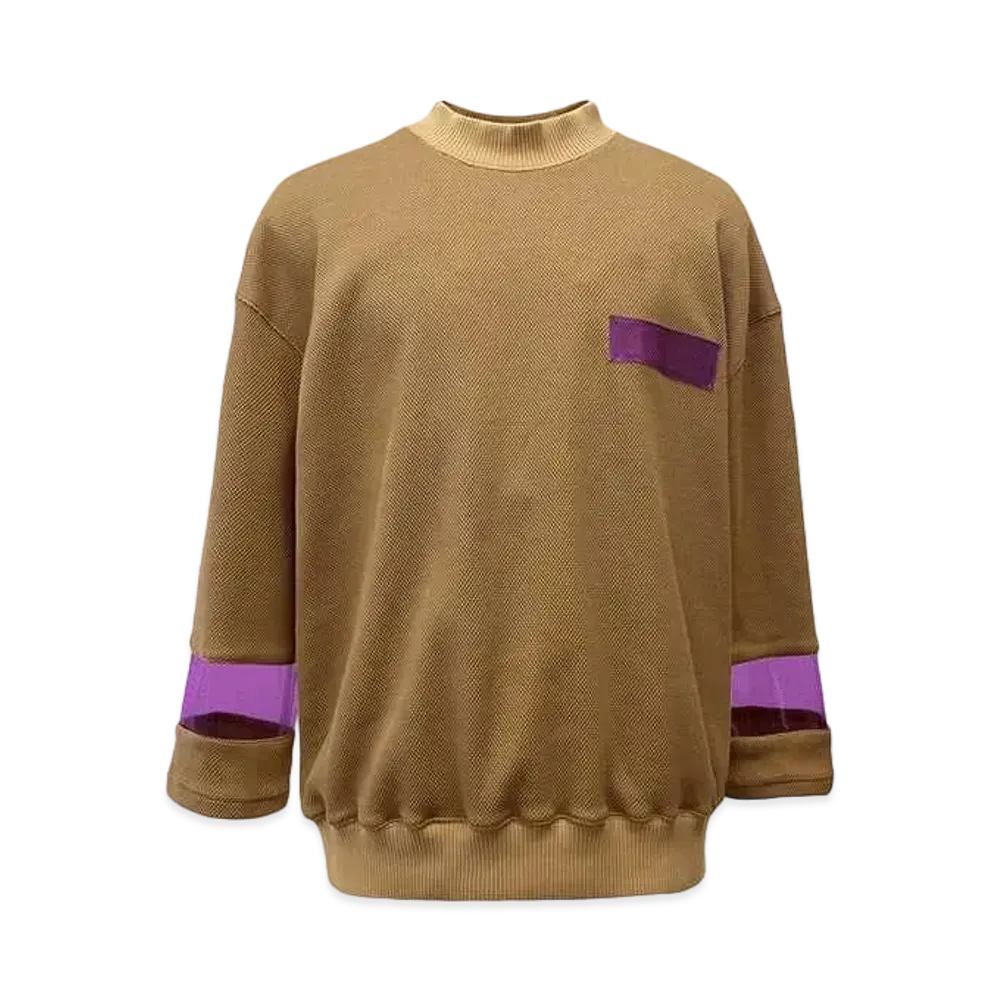 ANREALAGE Photochromic PVC Patch Long Sleeve T-shirt "Brown"