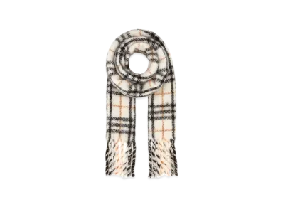 Burberry Embroidered Alpaca Blend Scarf "Checked"