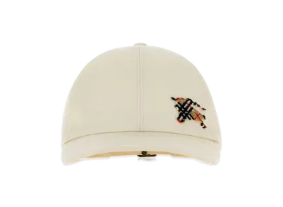 Burberry Cotton Baseball Cap "White/Ivory"
