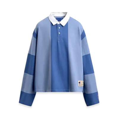 ZARA x CHAMPION Color Block Polo Shirt "Blue"
