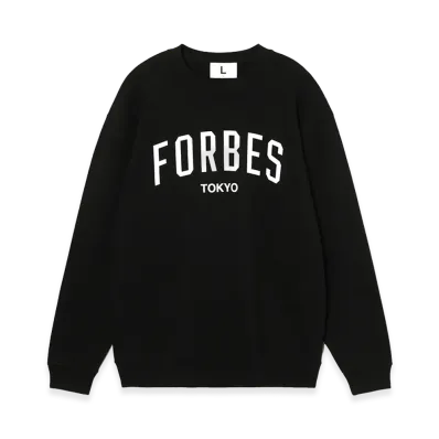 FRAGMENT x Forbes JAPAN College Sweat Shirt "Black"