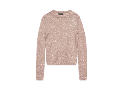 BALENCIAGA Women's Fitted Crewneck "Brown"