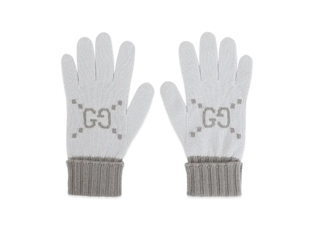 GUCCI Women's GG Knit Gloves "Printed"