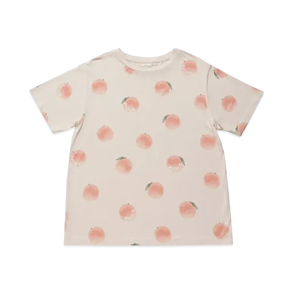 GELATO PIQUE Cool Touch Sensation Fruit Pattern T-Shirt "Pink"