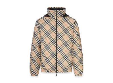 Burberry Snowdon Check Reversible Down Jacket "Nude/Neutrals"