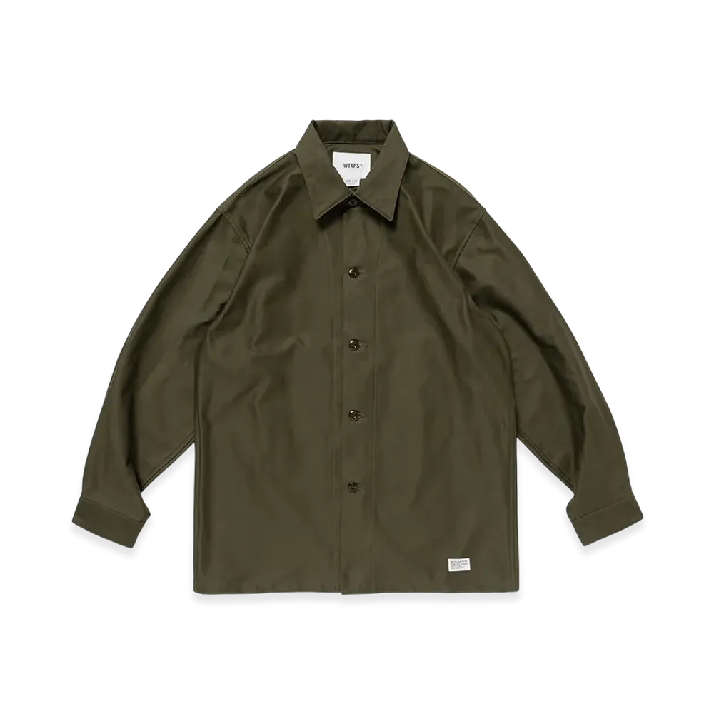 WTAPS CBW 01 / LS / Cotton. Backsatin "Olive Drab"