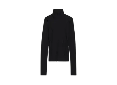 BALENCIAGA Women's BB Garderobe Fitted Turtleneck "Black"