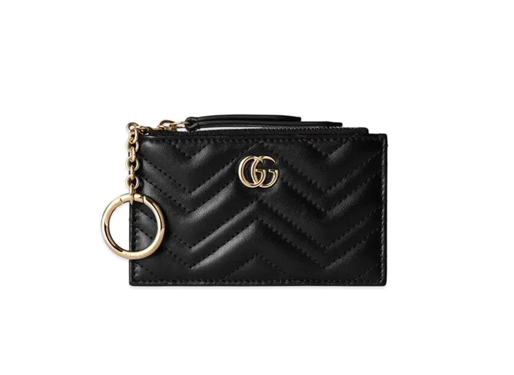 GUCCI GG Marmont Zip Key Case "Black"