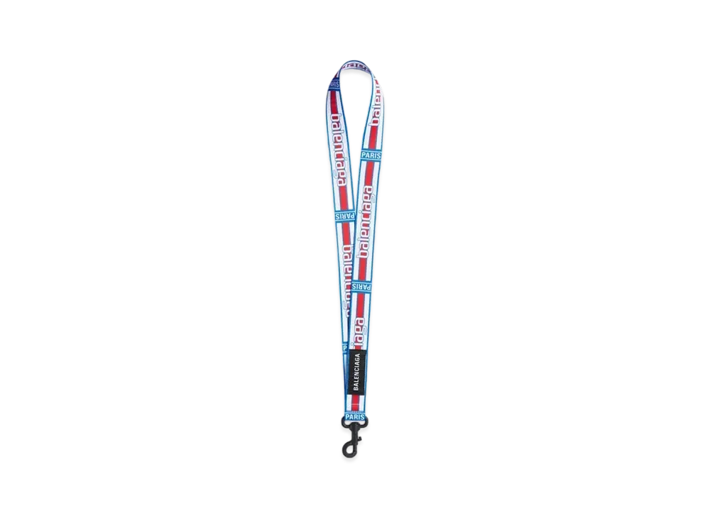 BALENCIAGA Lanyard Snap Hook in Webbing "Blue"