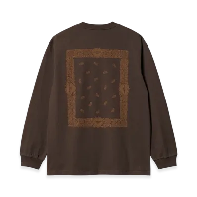 Carhartt WIP Paisley Long Sleeve T-Shirt "Buckeye/Deep Hamilton Brown"