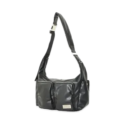 X-Girl Faux Leather Messenger Bag "Black"