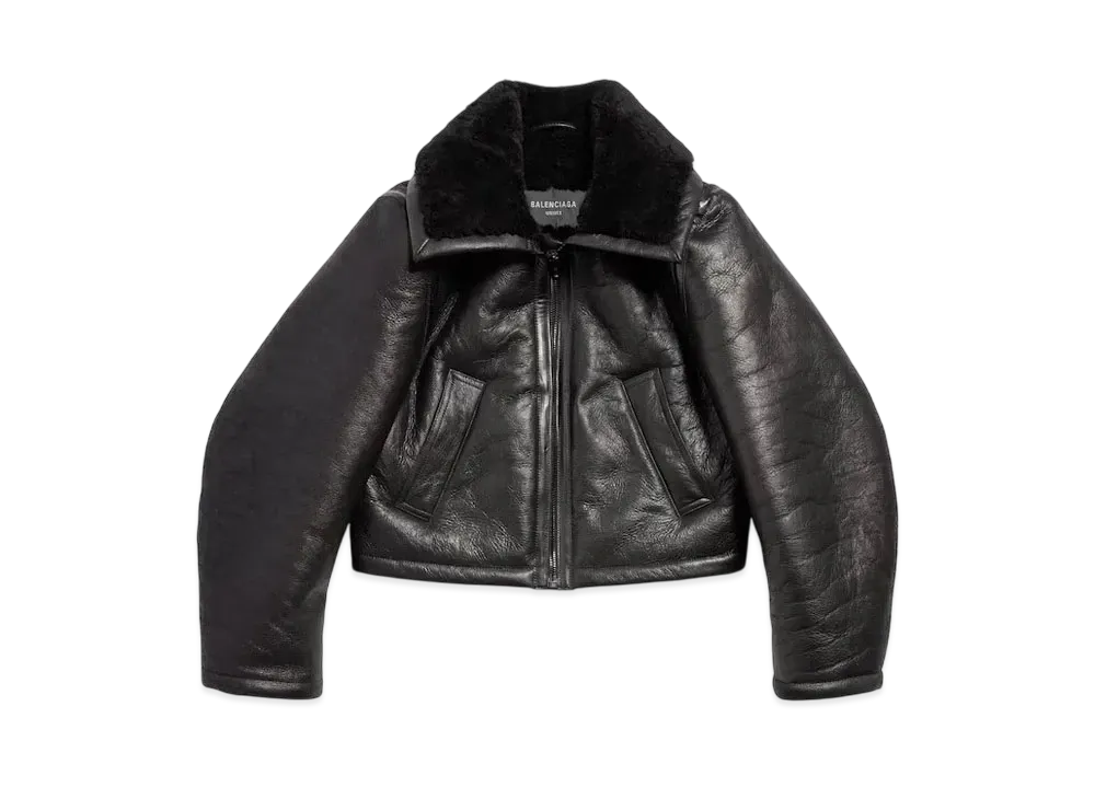 BALENCIAGA Women's Aviator Jacket "Black"