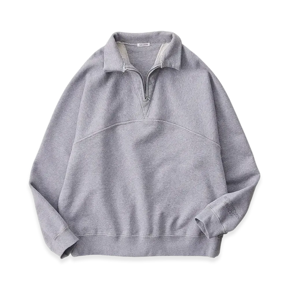 NICENESS Parada Quarter Zip Sweat Shirt "Gray"
