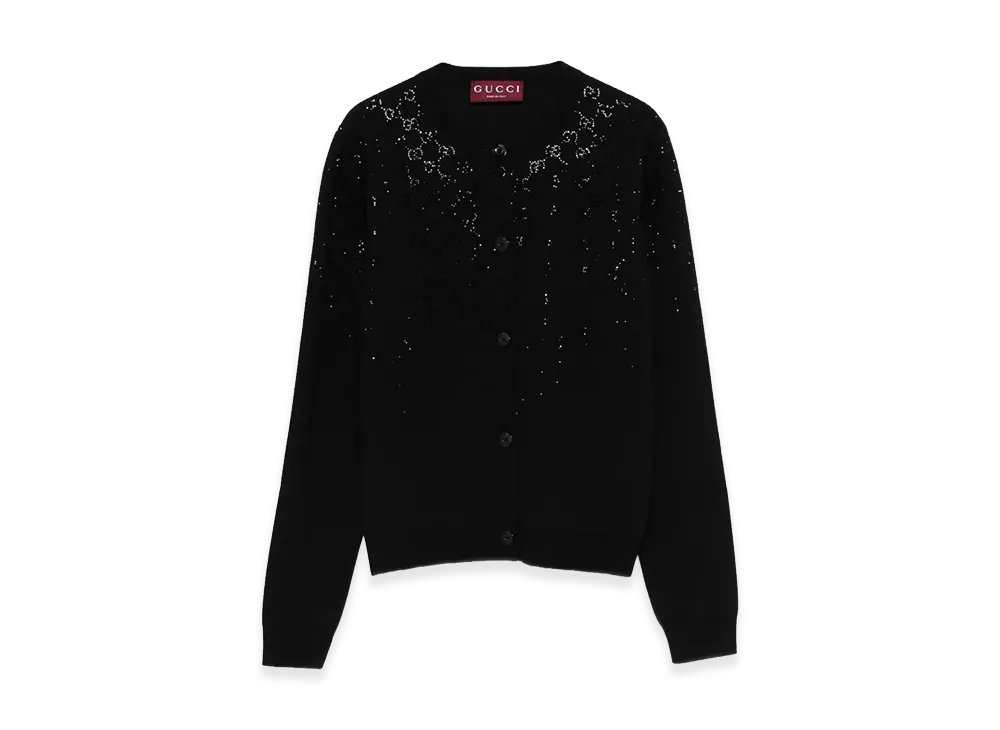 GUCCI Women's Wool Blend Cardigan "Black"