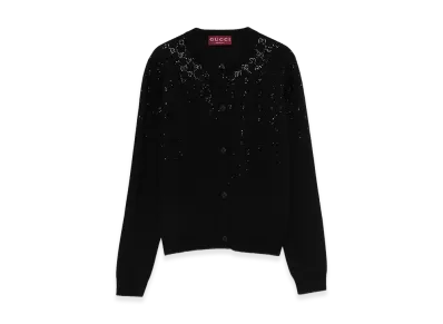 GUCCI Women's Wool Blend Cardigan "Black"