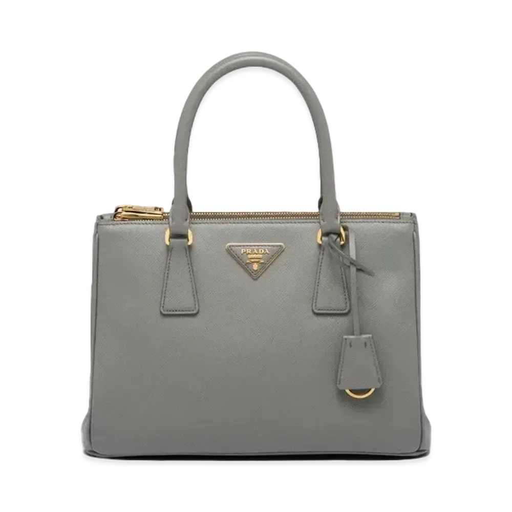 PRADA Galleria Saffiano Leather Medium Bag "Gray"