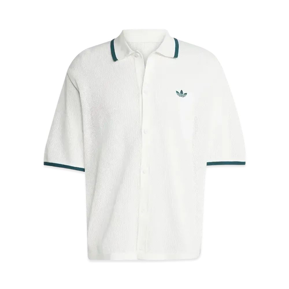 adidas Originals Button Knit Shirt "Wonder White"