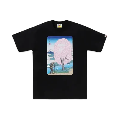 A BATHING APE Japan Sakura Tee "Black"