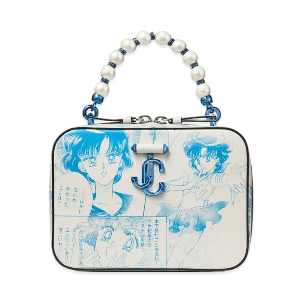 Jimmy Choo x Pretty Guardian Sailor Moon Sailor Mercury Avenue Vanity Bag (Includes 2 Packs of Collector Cards)
