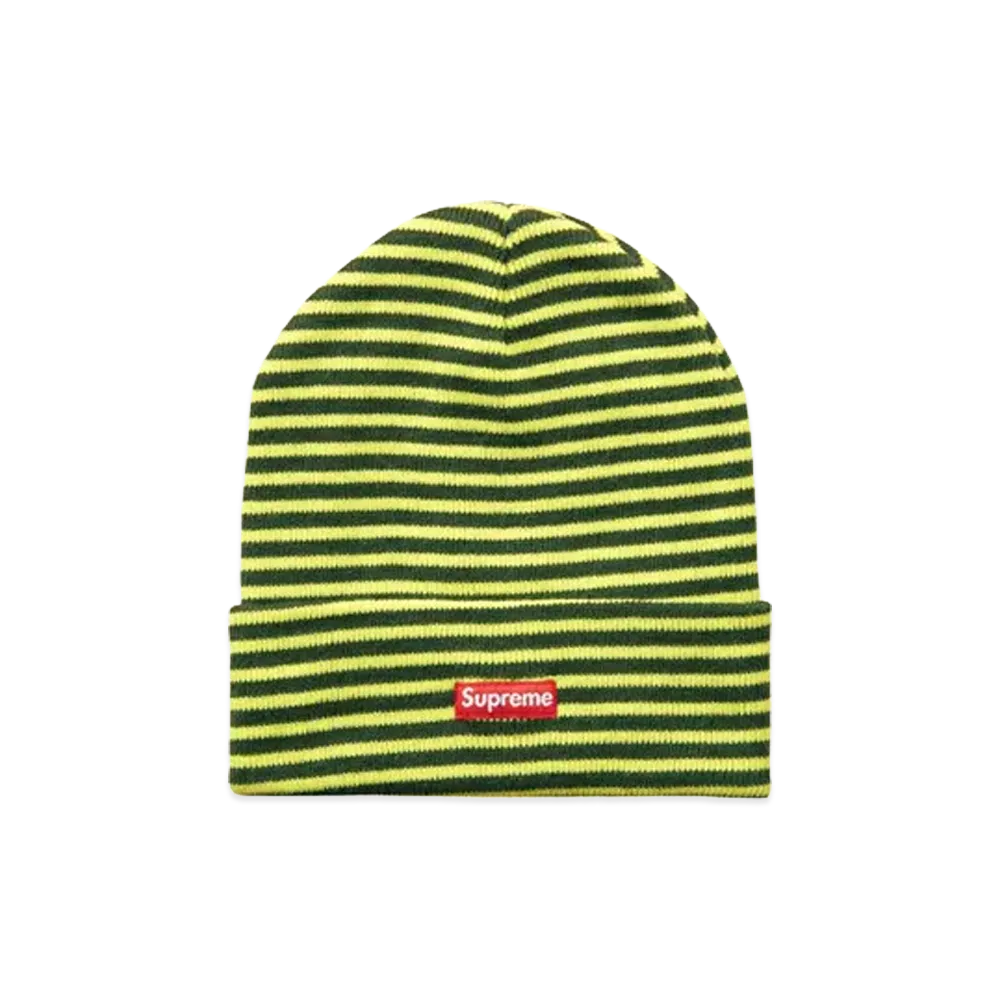 Supreme Micro Stripe Beanie "Yellow/Olive"
