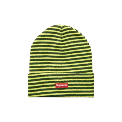 Supreme Micro Stripe Beanie "Yellow/Olive"