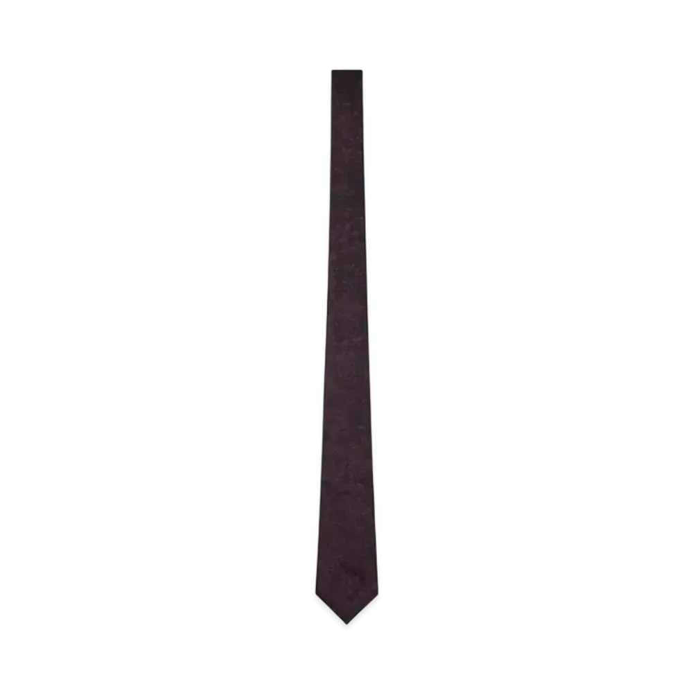 Versace Barocco Jacquard Silk Tie "Burgundy"