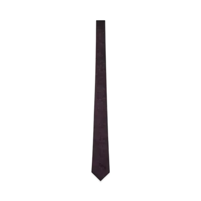 Versace Barocco Jacquard Silk Tie "Burgundy"